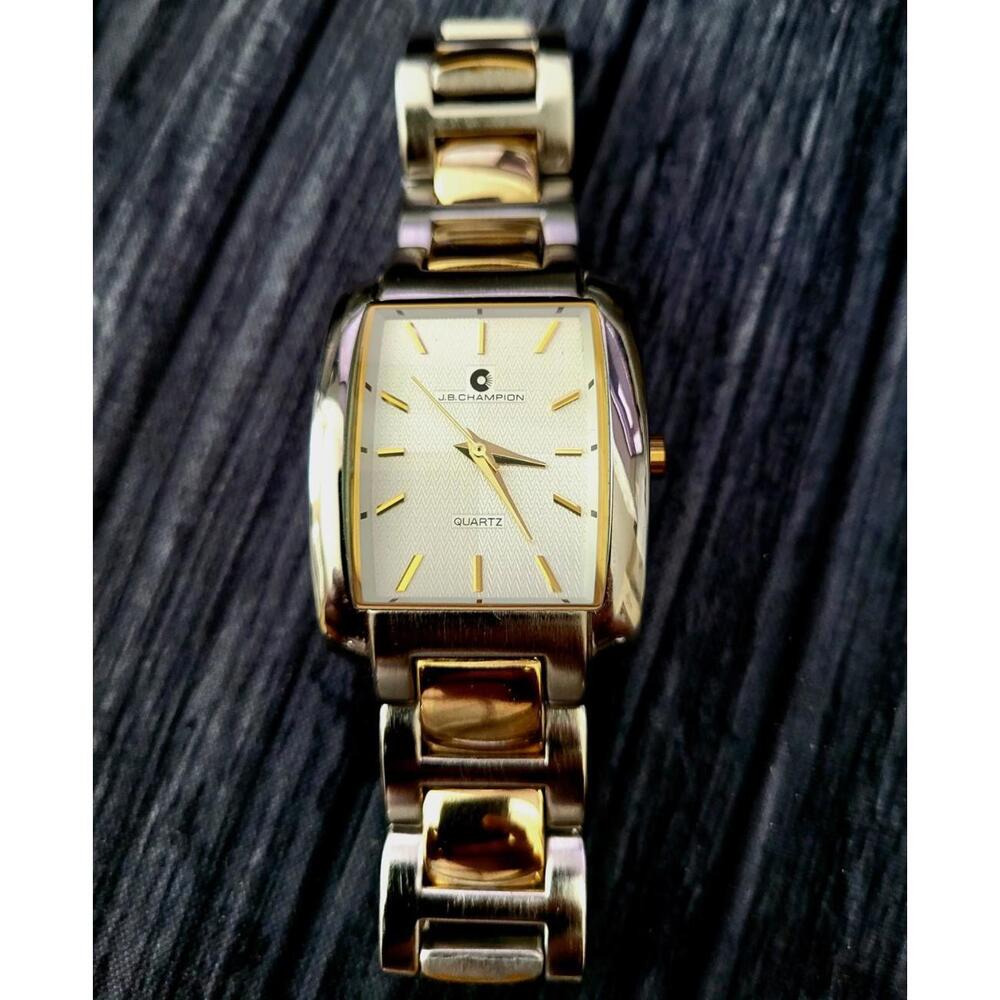Vintage Enamel Dial 1988 Jb Champion Mens Tank Watch Nib